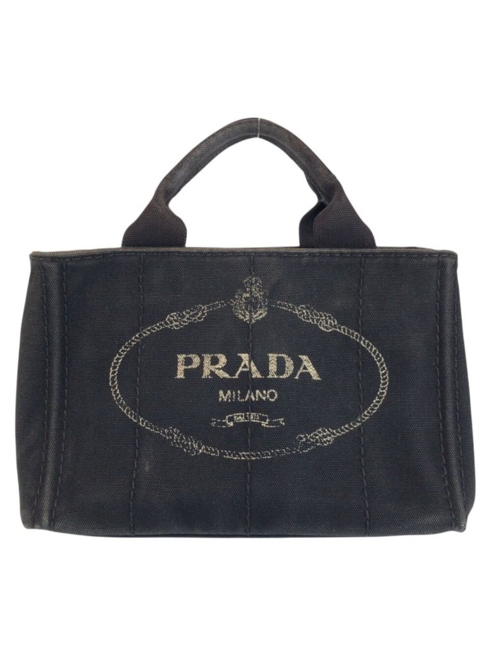 Prada Canapa Black Canvas Tote - Picture 1 of 9